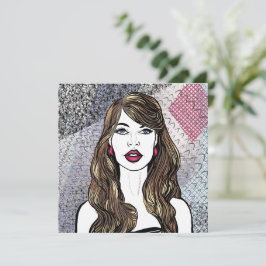 Portrait d'une fille aux longs cheveux bruns