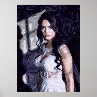 Portrait d'une mariée gothique poster