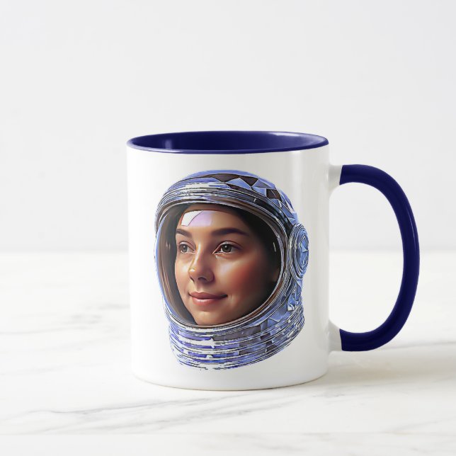 Portrait femme astronaute mugg (Höger)