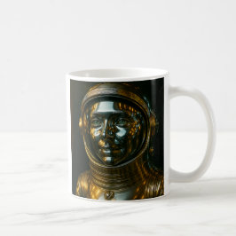 Portrait femme or astronaute kaffemugg