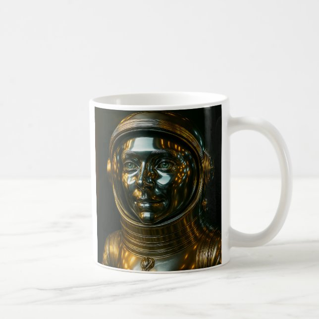 Portrait femme or astronaute kaffemugg (Höger)