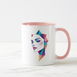 Portrait futuriste d’une femme. mugg