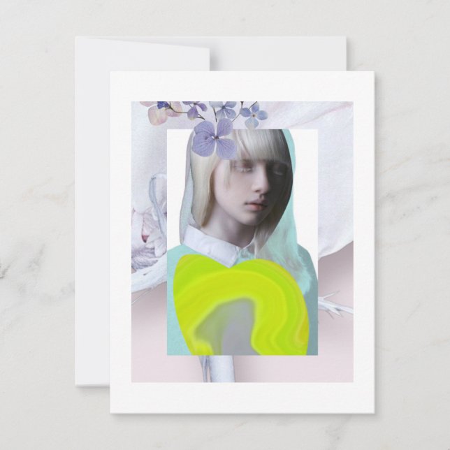 Portrait jeune fille pastel fluo collage numérique (Framsida)