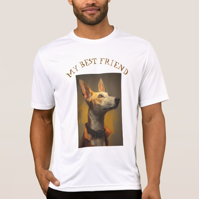 Portrait of a Dapper Greyhound T Shirt (Framsida)