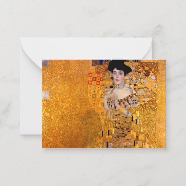 Portrait of Adele Bloch-Bauer I, 1907 by Klimt Anteckningskort (Framsida)