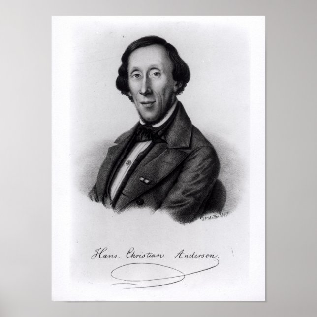 Portrait of Hans Christian Andersen Poster (Framsidan)