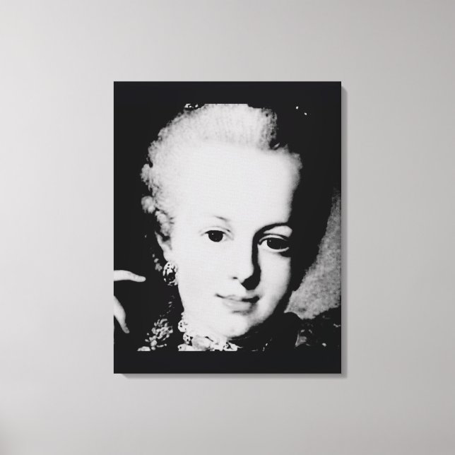 Portrait of Marie Antoinette Maria Antonia Austria Canvastryck (Framsida)