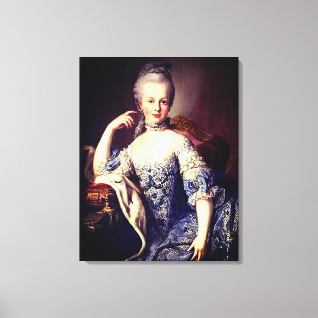 Portrait of Marie Antoinette – Martin van Meytens Canvastryck (Framsida)