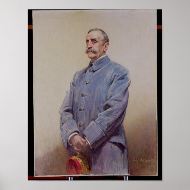 Portrait of Marshal Ferdinand Foch  1920 Poster (Framsidan)