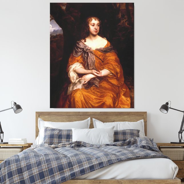 Portrait of Miss Wharton (1660) Canvastryck (Insitu (sovrum))