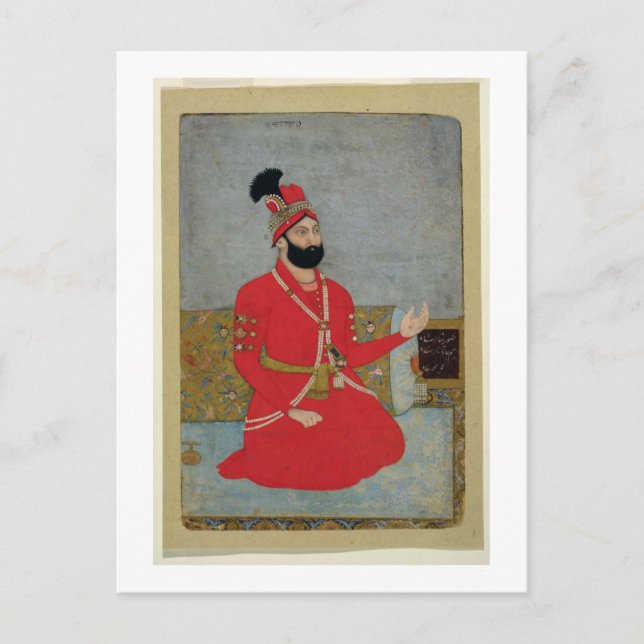Portrait of Nadir Shah Afshar of Persia (1688-1747 Vykort (Framsida)