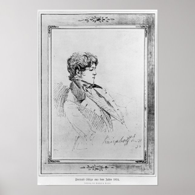 Portrait of Prince Otto von Bismarck, 1834 Poster (Framsidan)