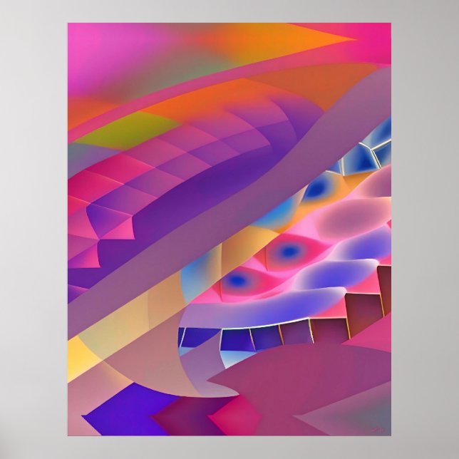 Portrait of Wombott - Abstract Ken Gage Art Poster (Framsidan)