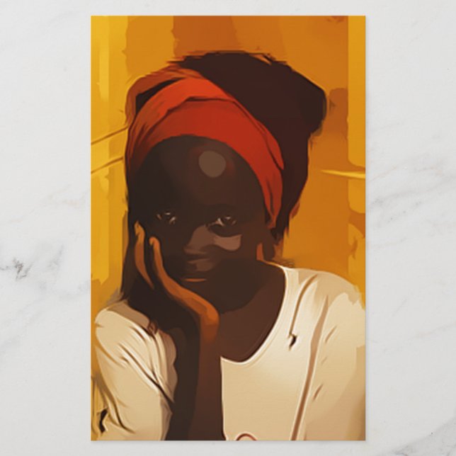 Portrait of young african girl (Framsida)