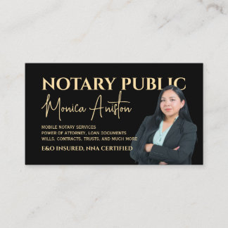 Portrait photo image notary  visitkort