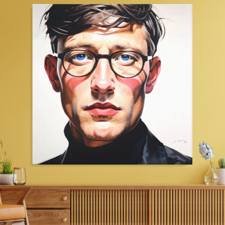 PORTRAIT THE FACEMAN N7 - generativecontent Canvastryck