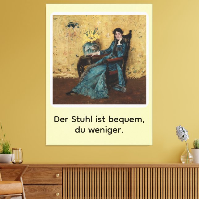 Portrait von Dora Wheeler mit frechem Spruch Canvastryck (Insitu (Vardagsrum))