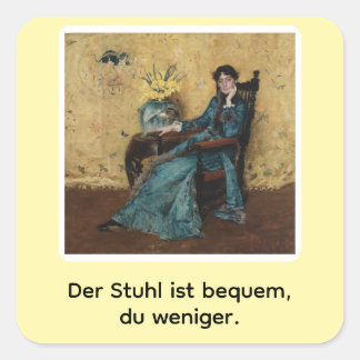 Portrait von Dora Wheeler mit frechem Spruch Fyrkantigt Klistermärke