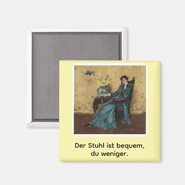Portrait von Dora Wheeler mit frechem Spruch Magnet (Front/Back)