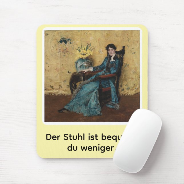 Portrait von Dora Wheeler mit frechem Spruch Musmatta (Med mus)