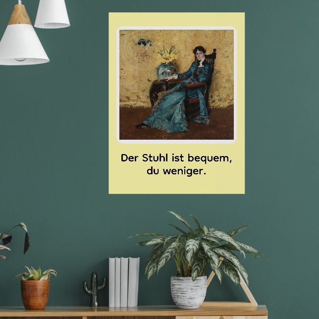 Portrait von Dora Wheeler mit frechem Spruch Poster (Vardagsrum 1)