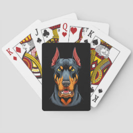 Portraits of a head Doberman dog front view Casinokort