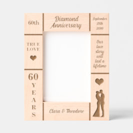 Porträtt 5x7 Diamond 60:e Bröllop-årsdagen