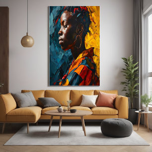 Porträtt - Abstrakt - Vibrant Expression Art Poster