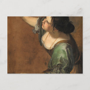 Porträtt Allegory Painting Artemisia Gentilesc Vykort