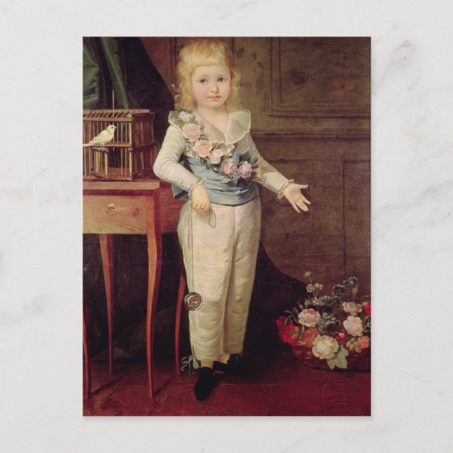 Porträtt antas vara Louis XVII Vykort (Framsida)