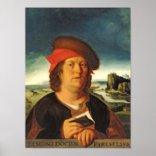 Porträtt antas vara Paracelsus Poster
