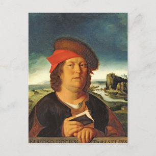 Porträtt antas vara Paracelsus Vykort