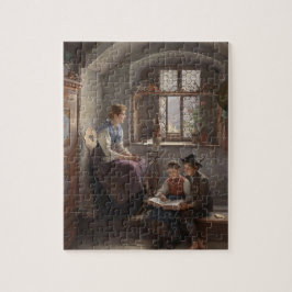 Porträtt Art Jigszle Puzzle Pussel