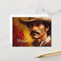 Porträtt art mexican hat mode man fet
