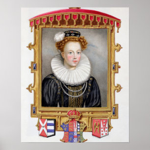 Porträtt av 1512-1548) sjätte fru för Catherine Poster