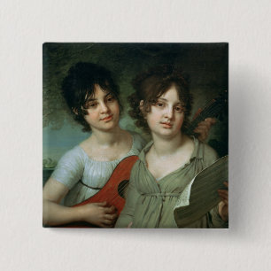 Porträtt av A. och V. Gagarin, 1802 Knapp