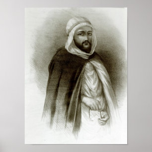 Porträtt av Abd-El-Kader Poster