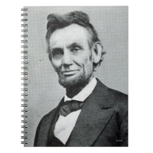 Porträtt av Abe Lincoln 1 Anteckningsbok Med Spiral