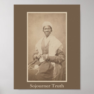 Porträtt av abolitionist Sowiner Truth Poster