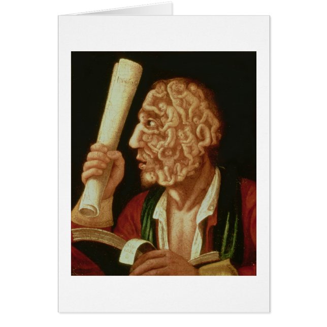 Porträtt av Adam (olja) Hälsningskort (Framsidan)