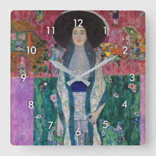 Porträtt av Adele Bloch Bauer, Gustav Klimt Fyrkantig Klocka