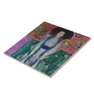 Porträtt av Adele Bloch Bauer, Gustav Klimt Kakelplatta