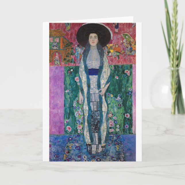 Porträtt av Adele Bloch Bauer, Gustav Klimt Kort (Framsida)