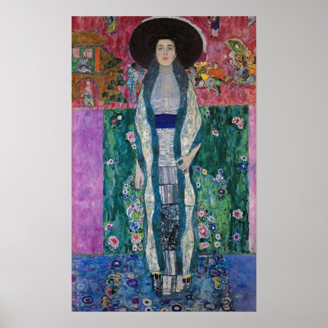 Porträtt av Adele Bloch Bauer, Gustav Klimt Poster (Framsidan)