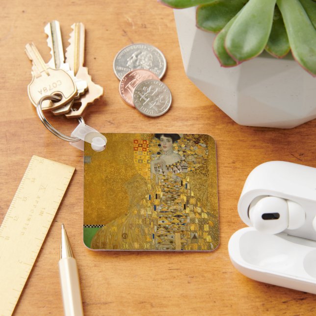 Porträtt av Adele Bloch-Bauer I av Gustav Klimt Nyckelring (Skrivbord)