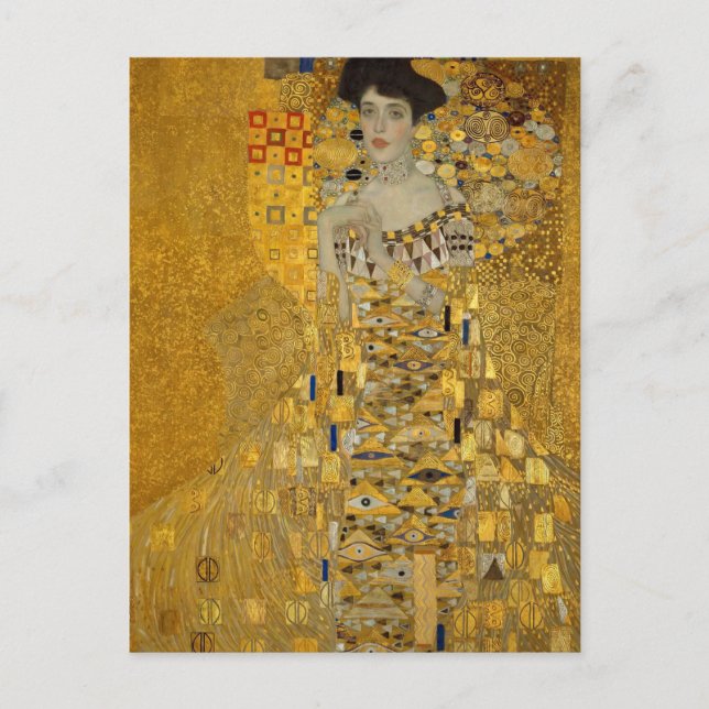 Porträtt av Adele Bloch-Bauer I av Gustav Klimt Vykort (Framsida)