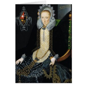 Porträtt av Adriana skåpbil Nesse, 1611 Hälsningskort