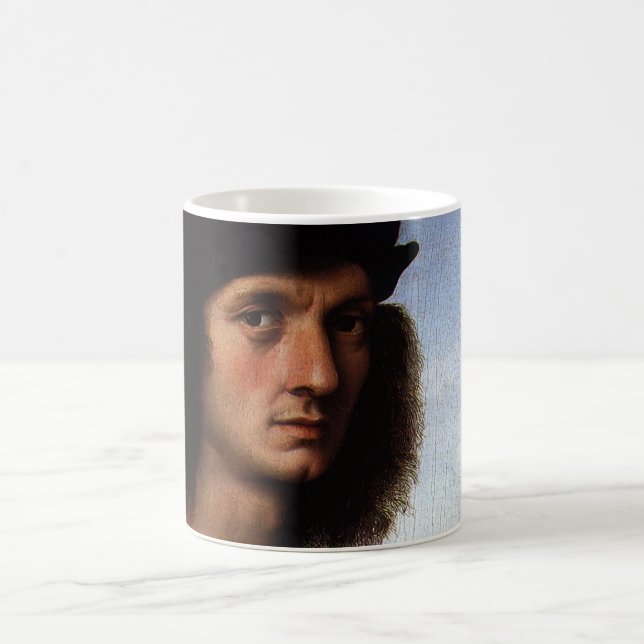 Porträtt av Agnolo Doni av Raphael Sanzio Kaffemugg (Center)