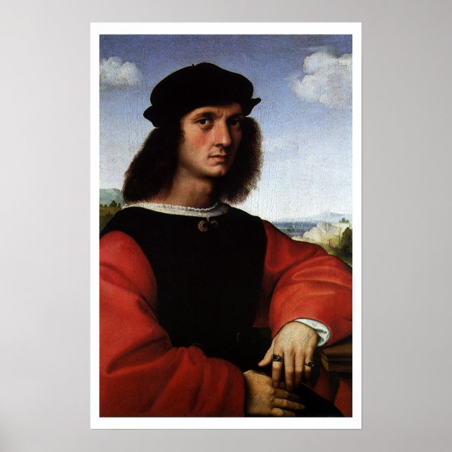 Porträtt av Agnolo Doni av Raphael Sanzio Poster (Framsidan)