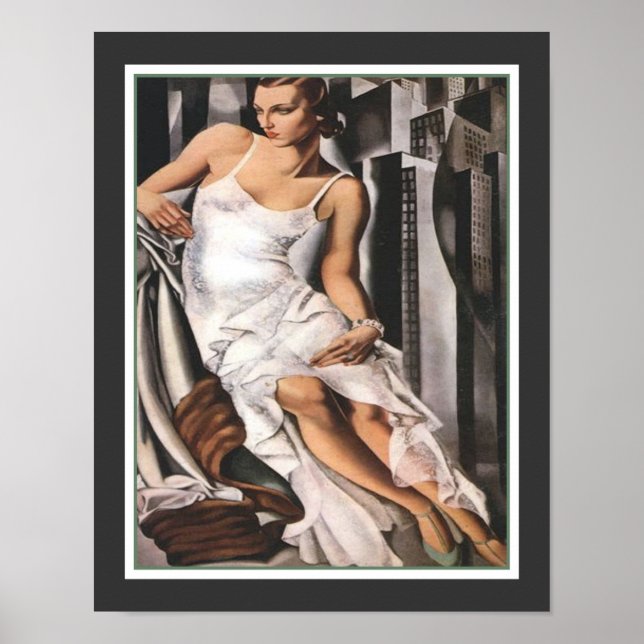 Porträtt av Alan Bott från Tamara de Lempicka Poster (Framsidan)